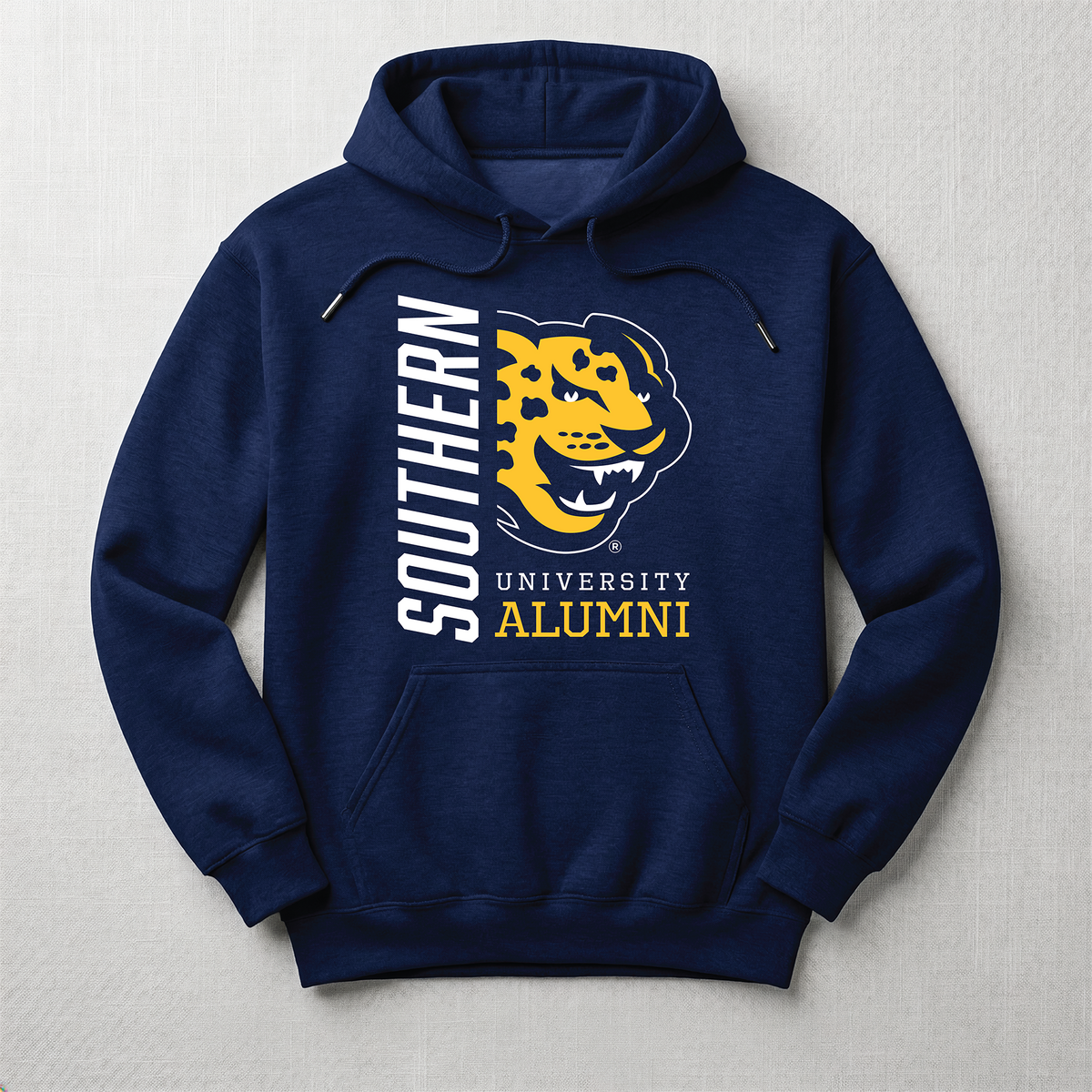 White & Gold Southern University Alumni Jaguar Hoodie